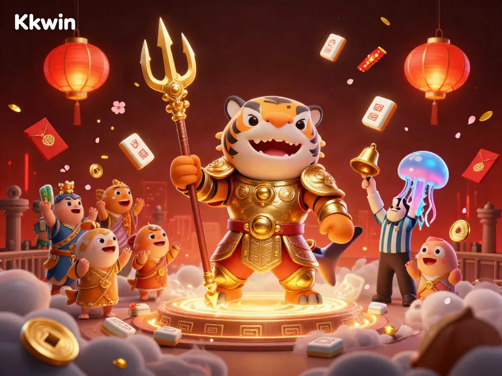 Experience thrilling action in Kkwin's vibrant underwater colosseum with a golden shark gladiator.