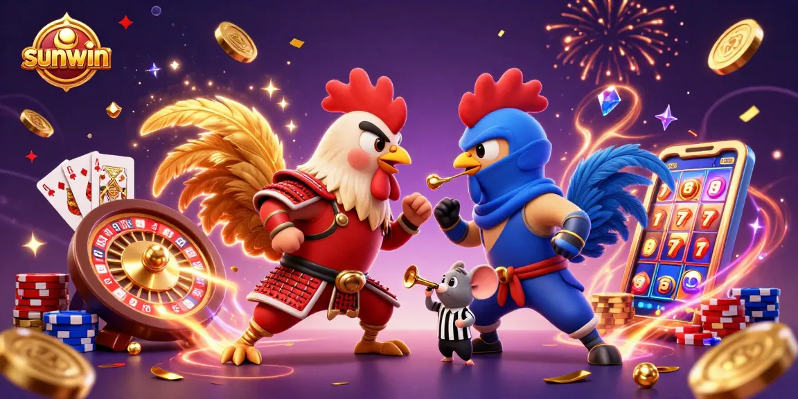 Catch the excitement with sunwin's fighting roosters in an epic gambling showdown.