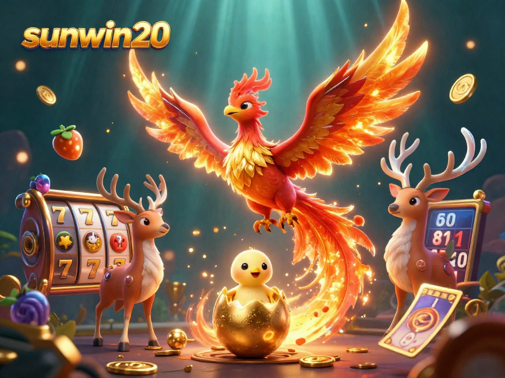 Experience thrilling gameplay with sunwin20 as a soaring phoenix and charming elements enrich the scene.