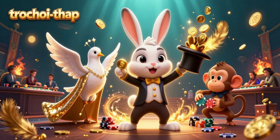 Experience thrilling trochoi-thap gameplay with vibrant characters in an exciting casino scene.