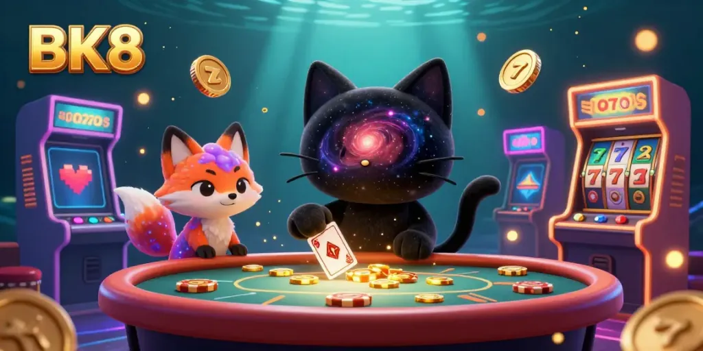 Engage in thrilling gameplay at BK8 with vibrant casino elements and cosmic delights