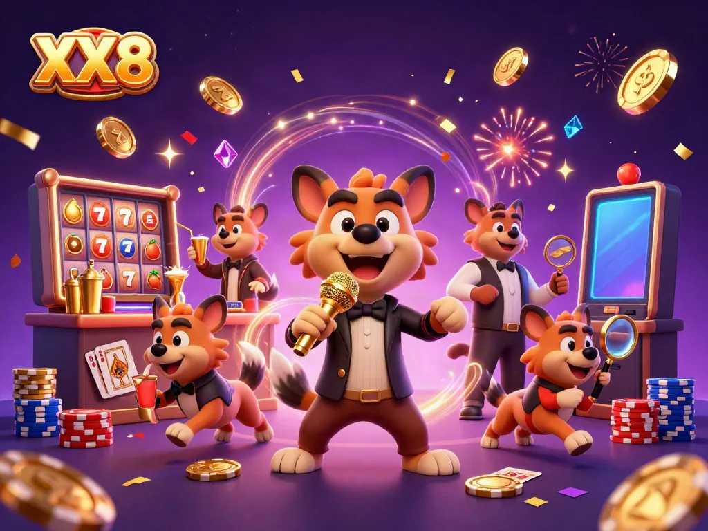 Hyenas bring laughter and excitement at XX8 casino with games and golden treasures.
