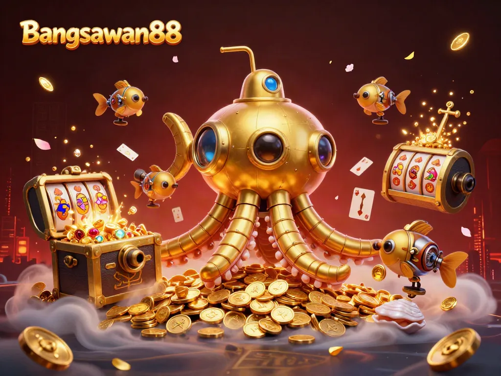 Bangsawan88 showcases vibrant slot gameplay with stunning underwater elements and golden treasures.