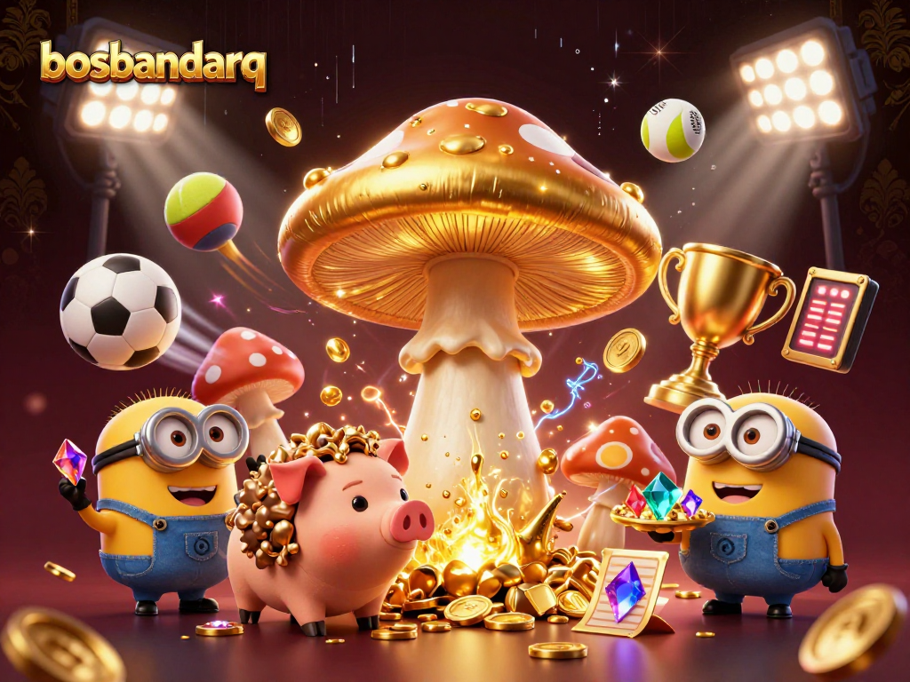 Experience bosbandarq's treasure magic with a 3D wizard and sports-themed elements.