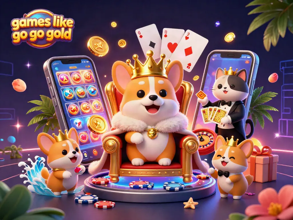 Play slots and win with games like Go Go Gold, featuring playful characters and vibrant visuals.