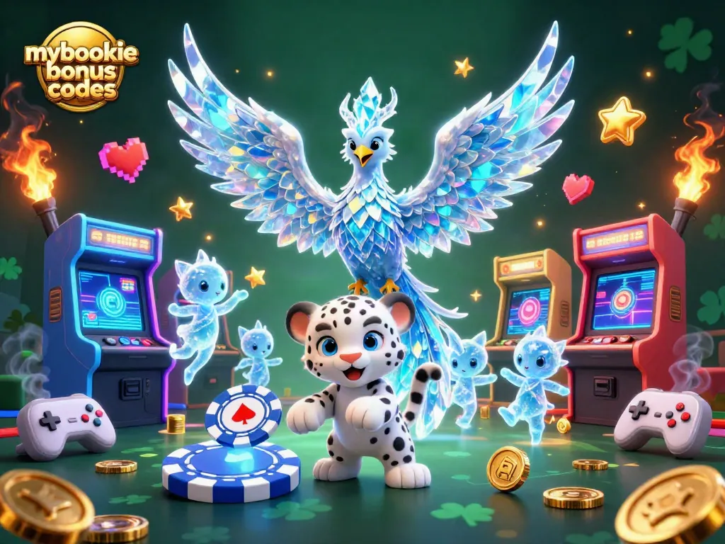 Engage in exciting gameplay with mybookie bonus codes in a colorful casino-themed scene.