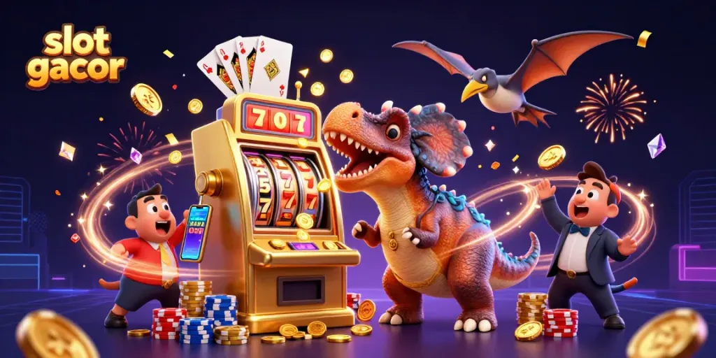 Experience thrilling wins with slot gacor as the pachycephalosaurus hits the jackpot!