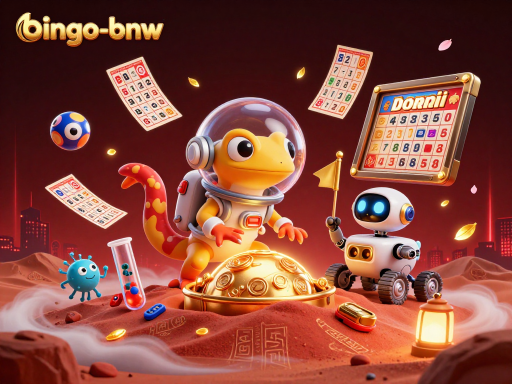 Bingo-bnw reveals exciting jackpots in this vibrant, dynamic scene featuring alien characters.
