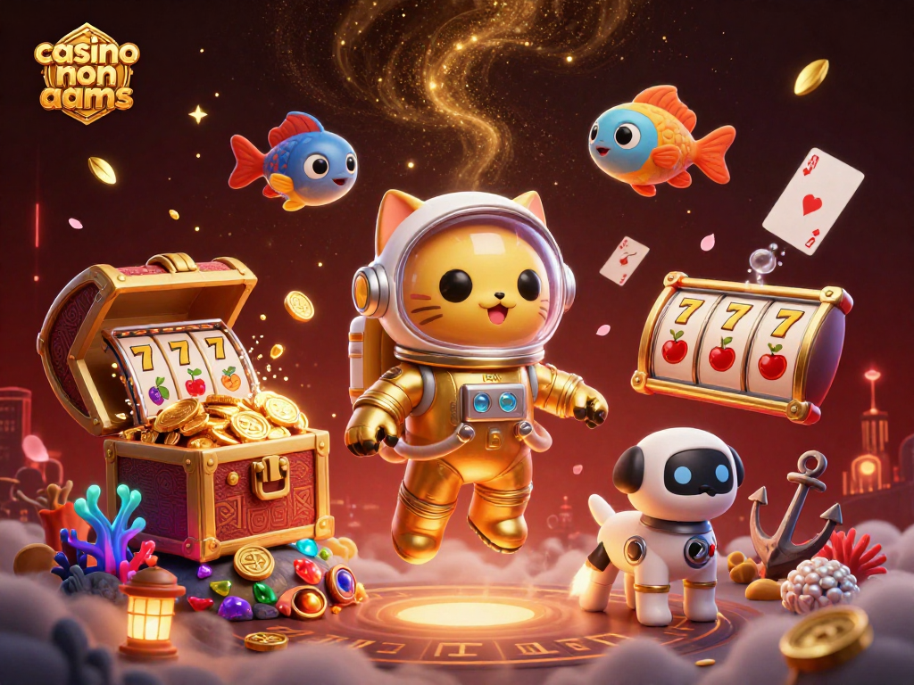 Gioca nei migliori casino non AAMS con un gatto astronauta e un cane robot, circondati da tesori marini.