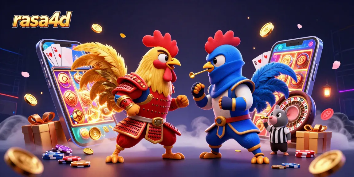 Rasa4d menghadirkan duel seru antara dua ayam jantan bertarung dalam balutan strategi perjudian.