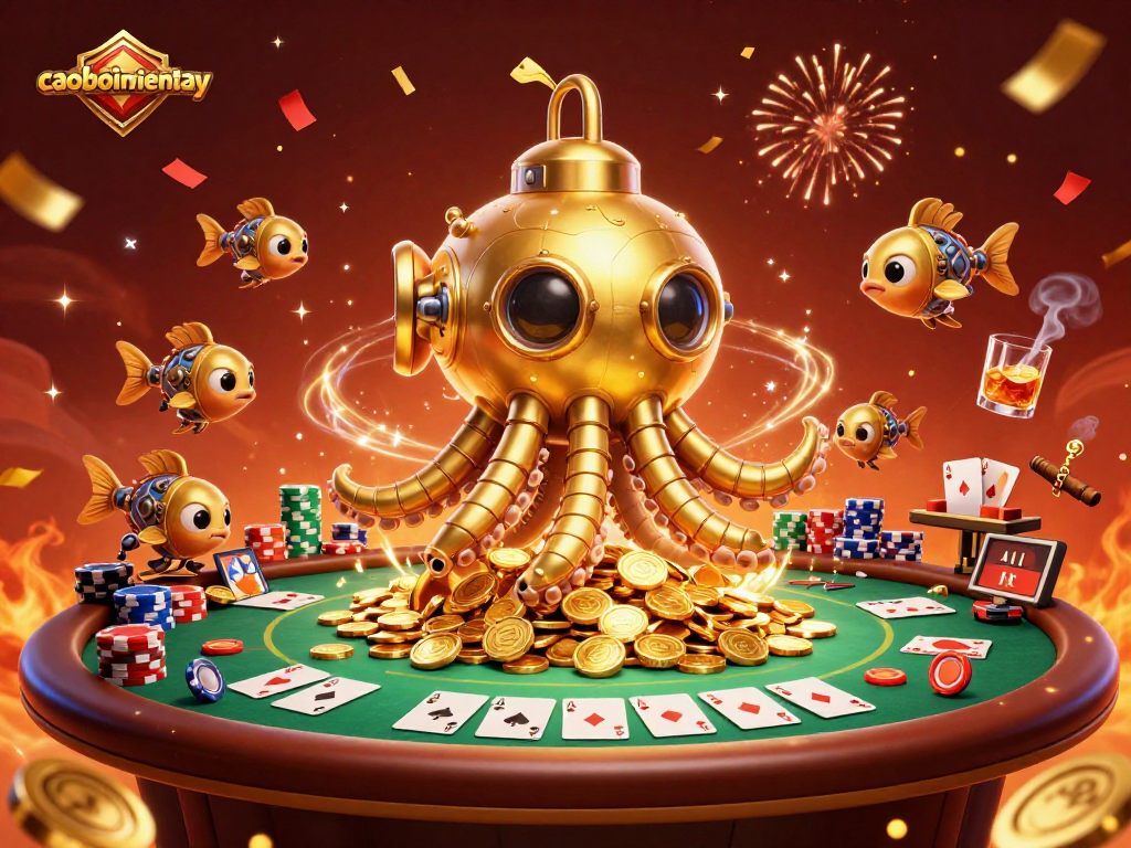 Engage with caoboimientay by exploring the thrilling poker scene with golden treasures and captivating characters.