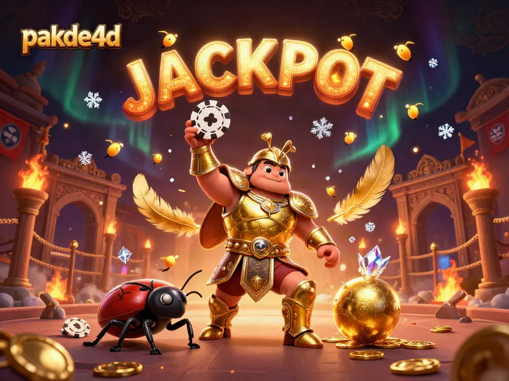 Experience the thrill of pakde4d as characters celebrate victory with a jackpot in stunning 3D detail.