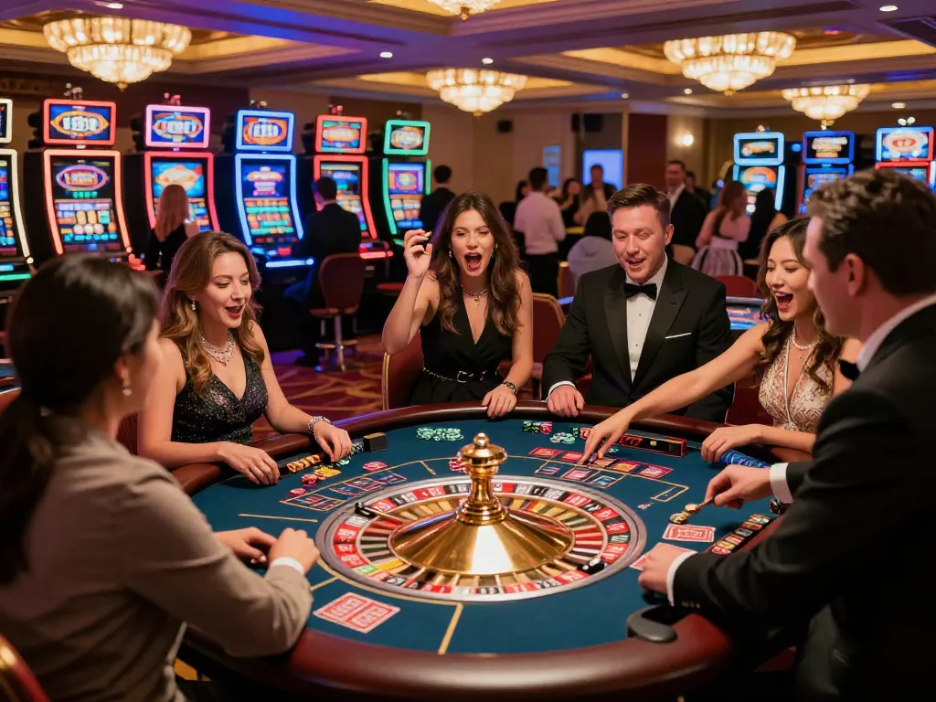 Casino news updates featuring an exciting roulette table scene with diverse players enjoying their gaming experience.