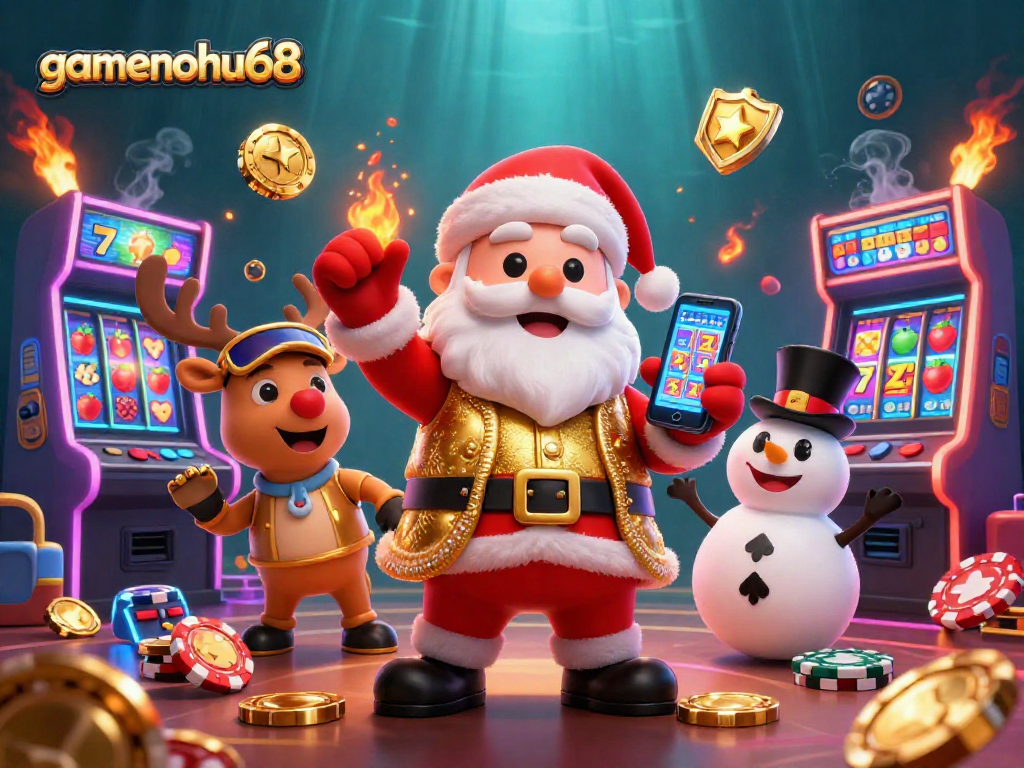 Join gamenohu68 for festive casino fun with Santa and friends at the jackpot slots!