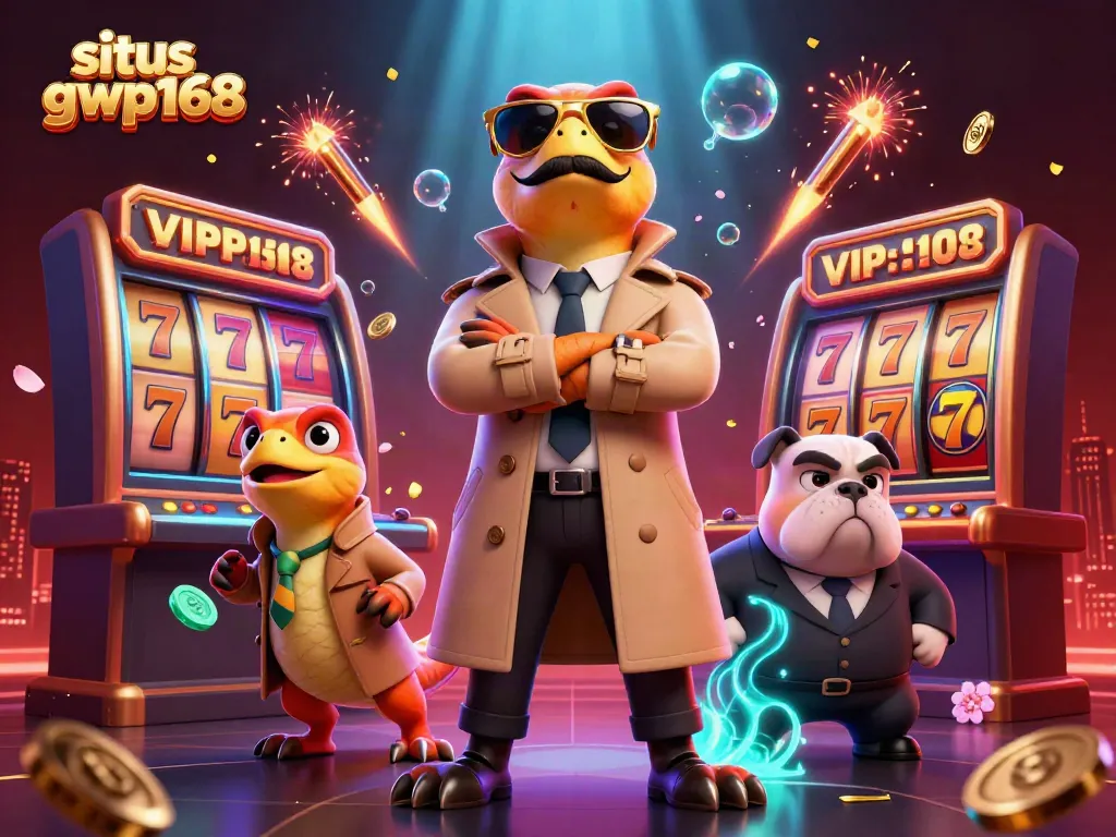 Rasakan keseruan situs gwp168 dengan raptor kartun unik dan permainan slot mengelilingi mereka.