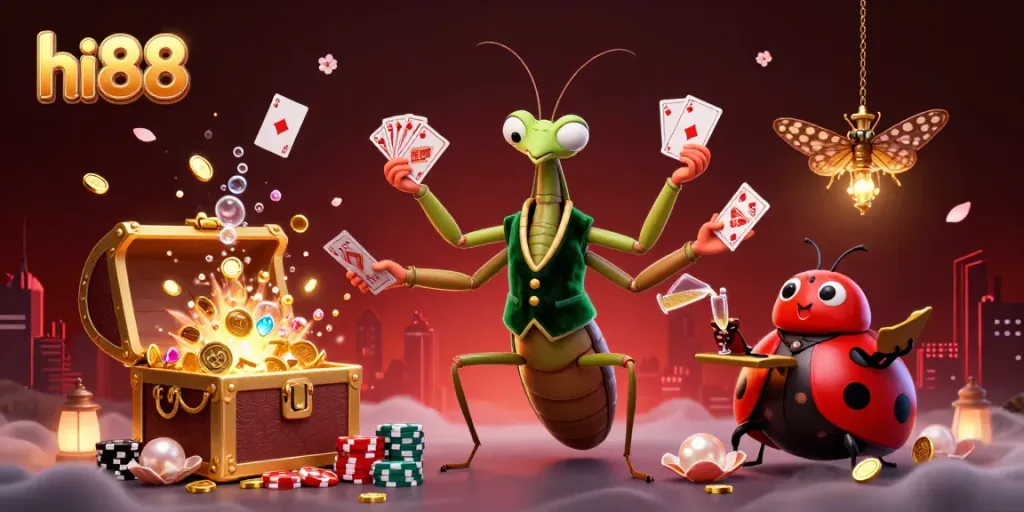 Engage with hi88’s live casino experience featuring dynamic characters and vibrant gaming elements.