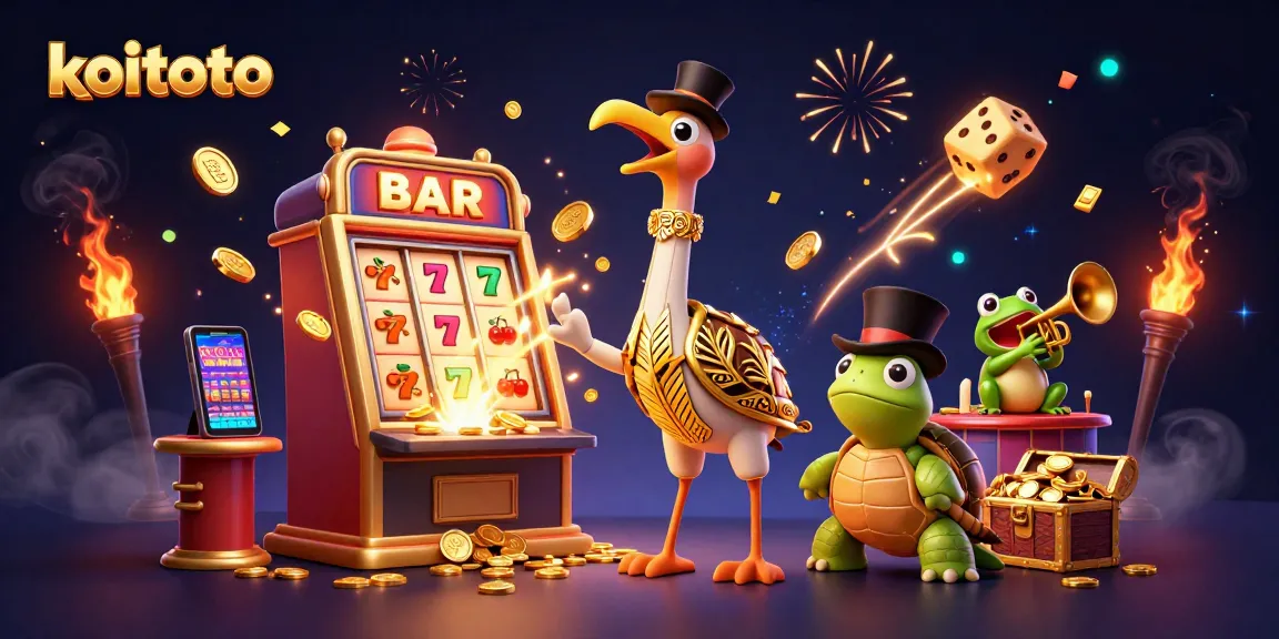 Koitoto menyediakan pengalaman bermain yang seru dengan jackpot slot dan simbol keberuntungan yang memikat.