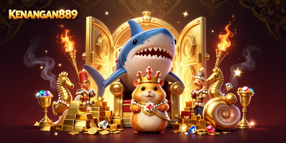 Engage in exciting adventures at KENANGAN889, featuring a golden hamster king and treasures.