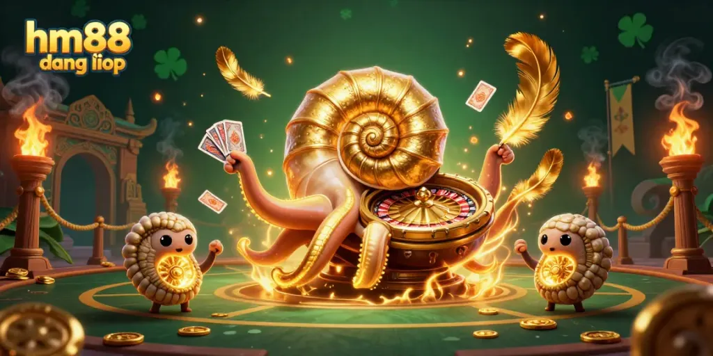 Engage in the thrilling action of hm88 đăng nhập with a vibrant scene of ancient creatures and casino elements.