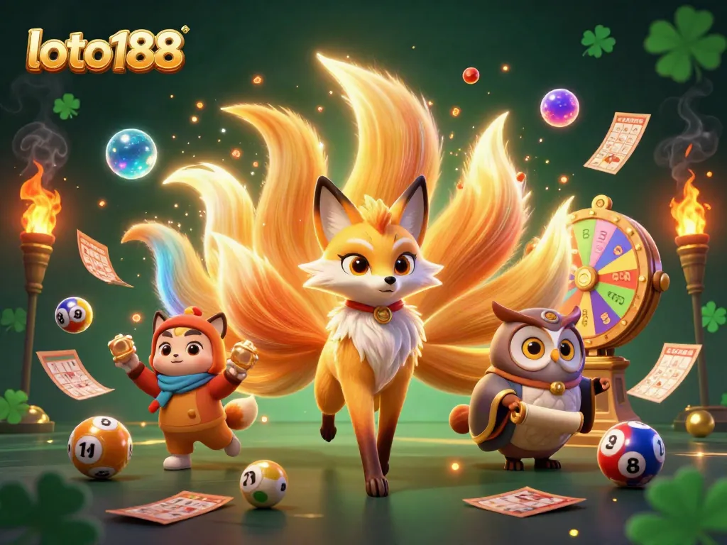 Experience loto188's thrilling lottery action with vibrant colors and dynamic elements, perfect for online engagement.