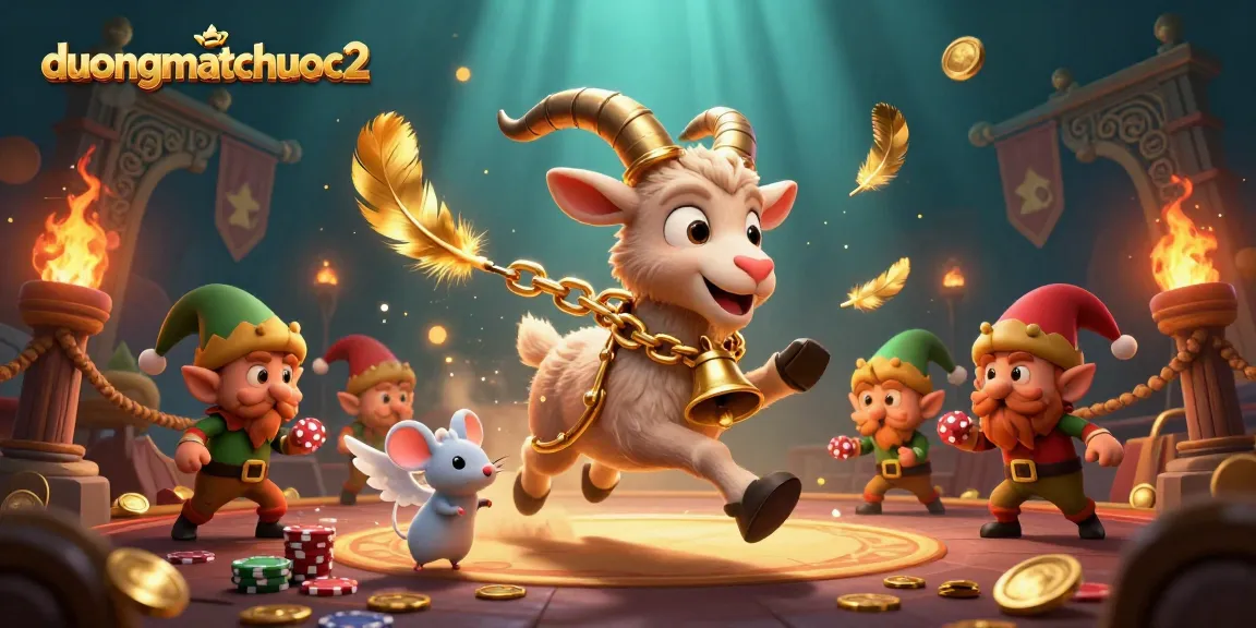 Experience duongmatchuoc2 in a vibrant casino scene with festive characters and exciting gaming elements.