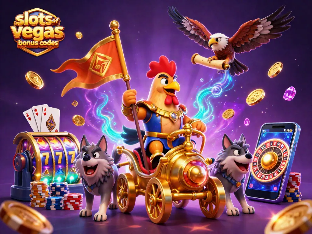 Spin your winnings with slots of vegas bonus codes showcased in a vibrant casino scene