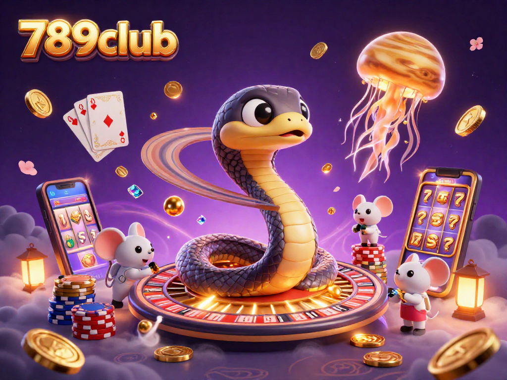 Bet and win at 789club with dynamic games featuring cosmic dealers and vibrant casino elements.