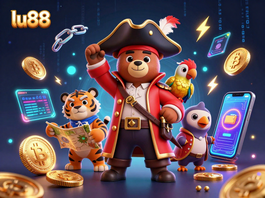 Join the adventure at lu88 with this exciting pirate-themed casino 3D illustration.
