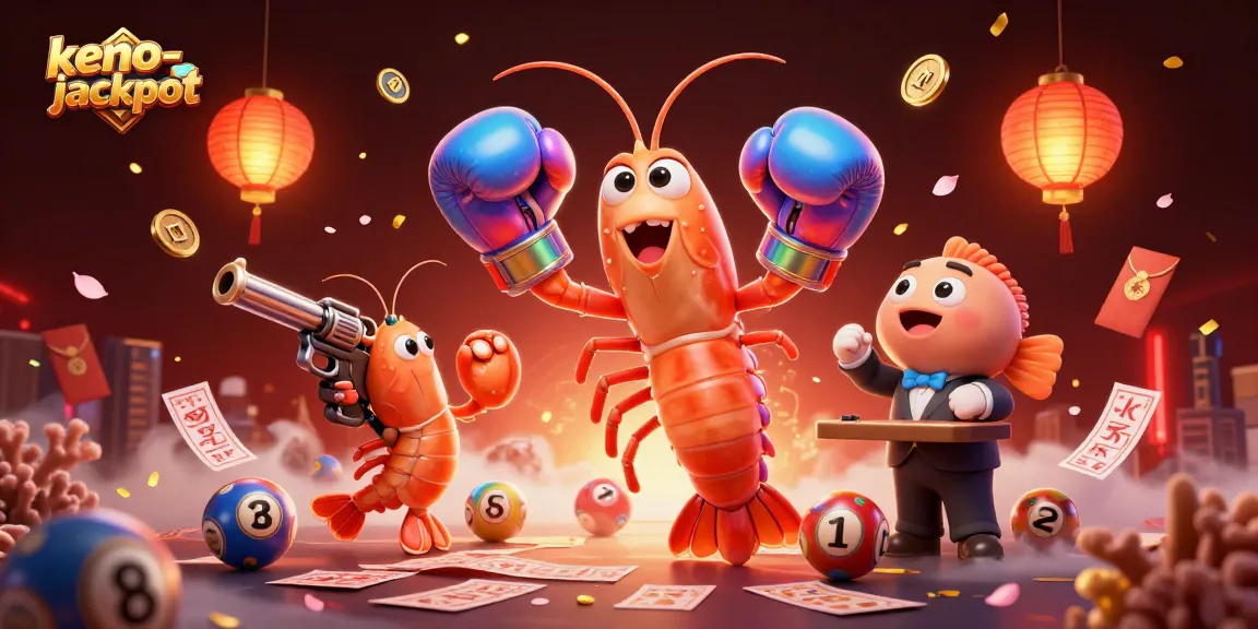 Experience keno-jackpot action with vibrant characters and dynamic gaming elements in a captivating scene.