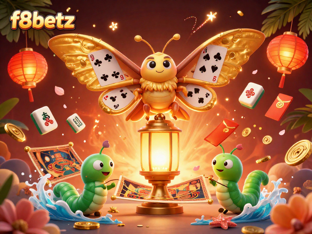 Join f8betz and enjoy a vibrant casino scene with golden wings and dynamic game elements.